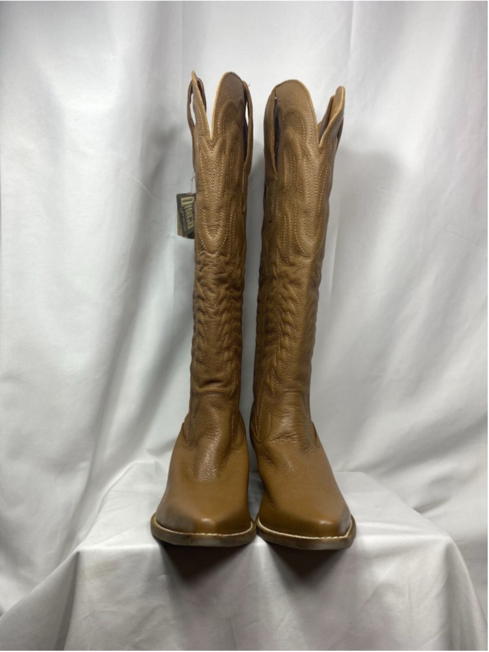 Dingo Ladies Raisin Kane Red Leather Western Tall Boots 8.5 Brown Rodeo Cowgirl - Picture 2 of 11